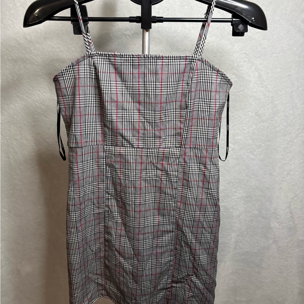 Forever 21 Plaid Mini Dress - Black, White, Red